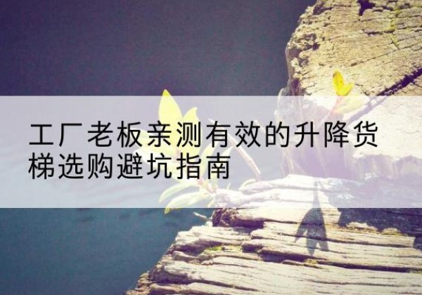 侯马升降货梯怎么选-工厂老板亲测有效的升降货梯选购避坑指南